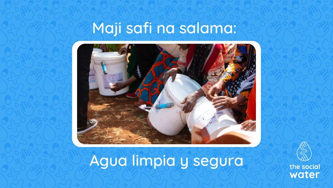 Imagen de portada para el artículo de blog de maji safi na salama, agua limpia y segura en Tanzania con el equipo de la Misión Karatu de The Social Water